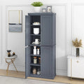 Tall Kitchen Pantry Storage Cabinet with 4 Doors and Adjustable Shelves R78606
