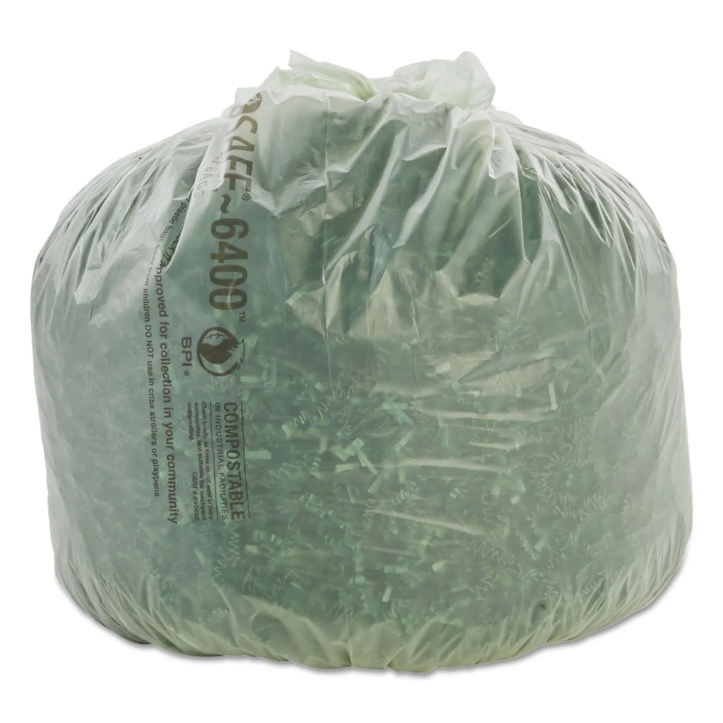 Compostable Trash Bags 13 gal 45/Box Green B174
