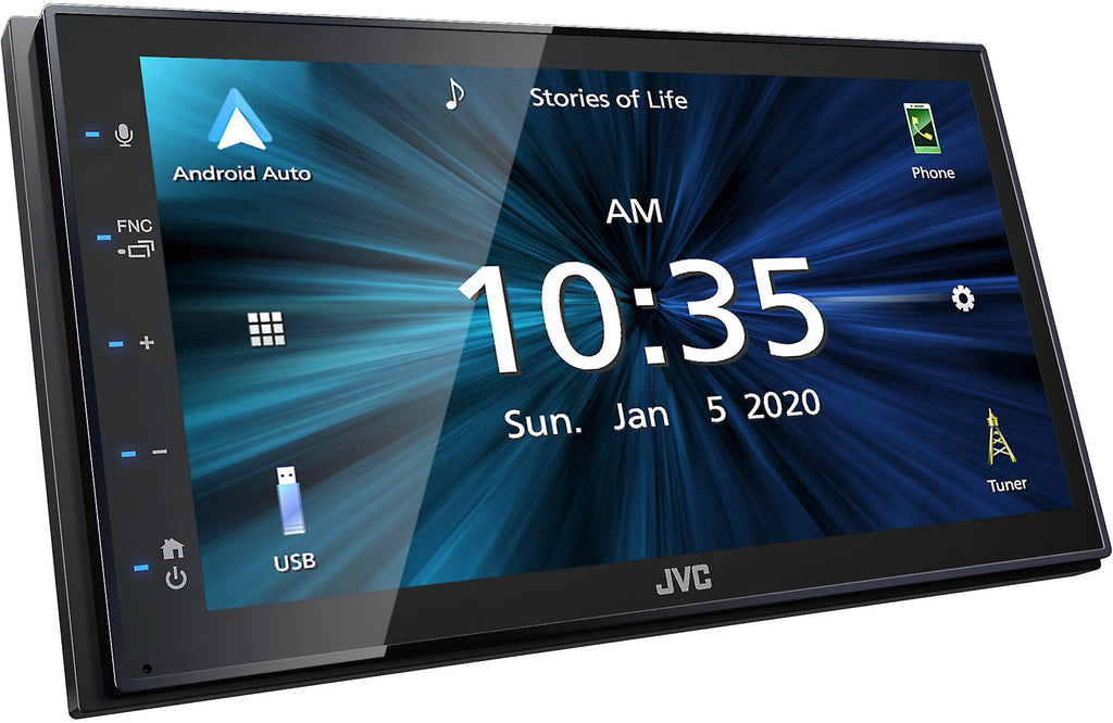Digital Multimedia Receiver with 6.75" Touchscreen Monitor and 6.5" 2-Way Coaxial Car Audio 600 Watt Speaker Pair R915