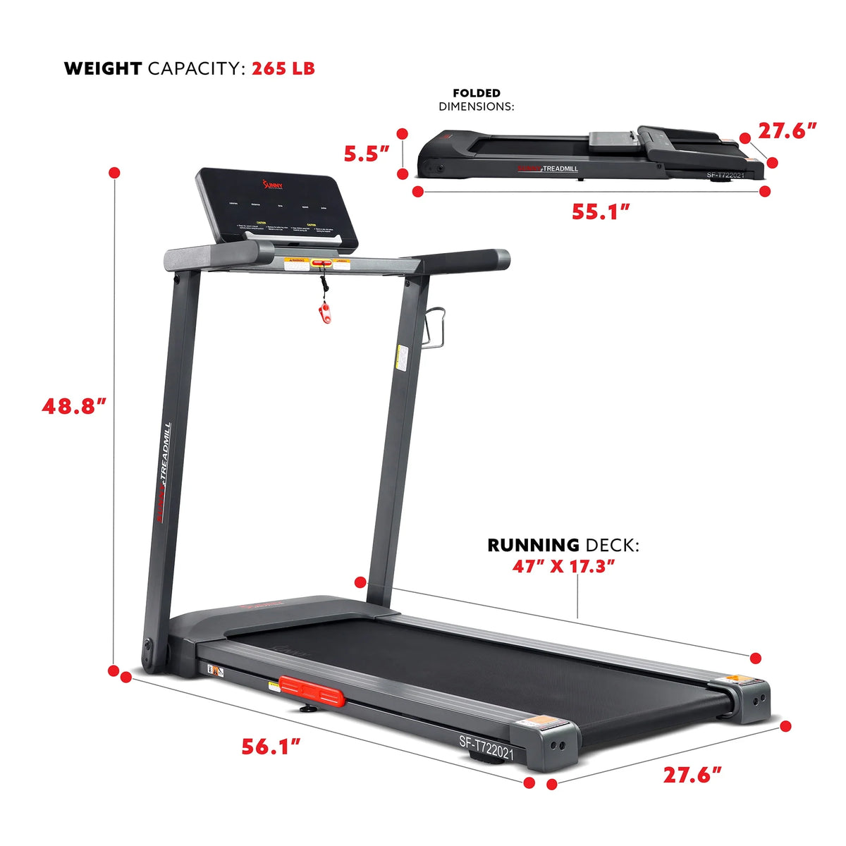 Slim Treadmill with Bluetooth M87652