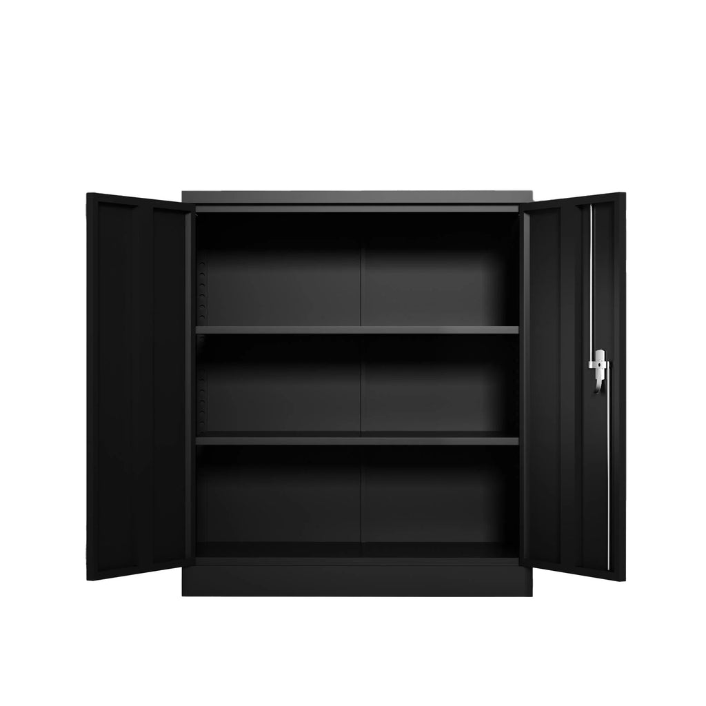 Lockable Metal Storage Cabinet with 2 Doors and 2 Shelves J7572