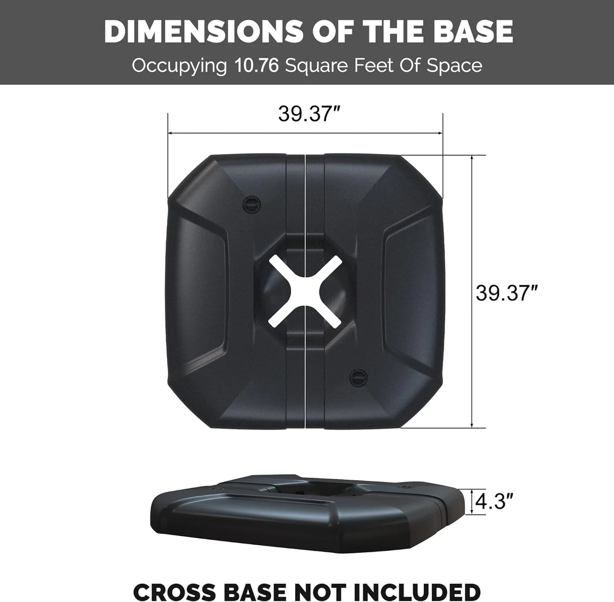 300 Lbs Water & Sand Filled Patio Umbrella Base W312402