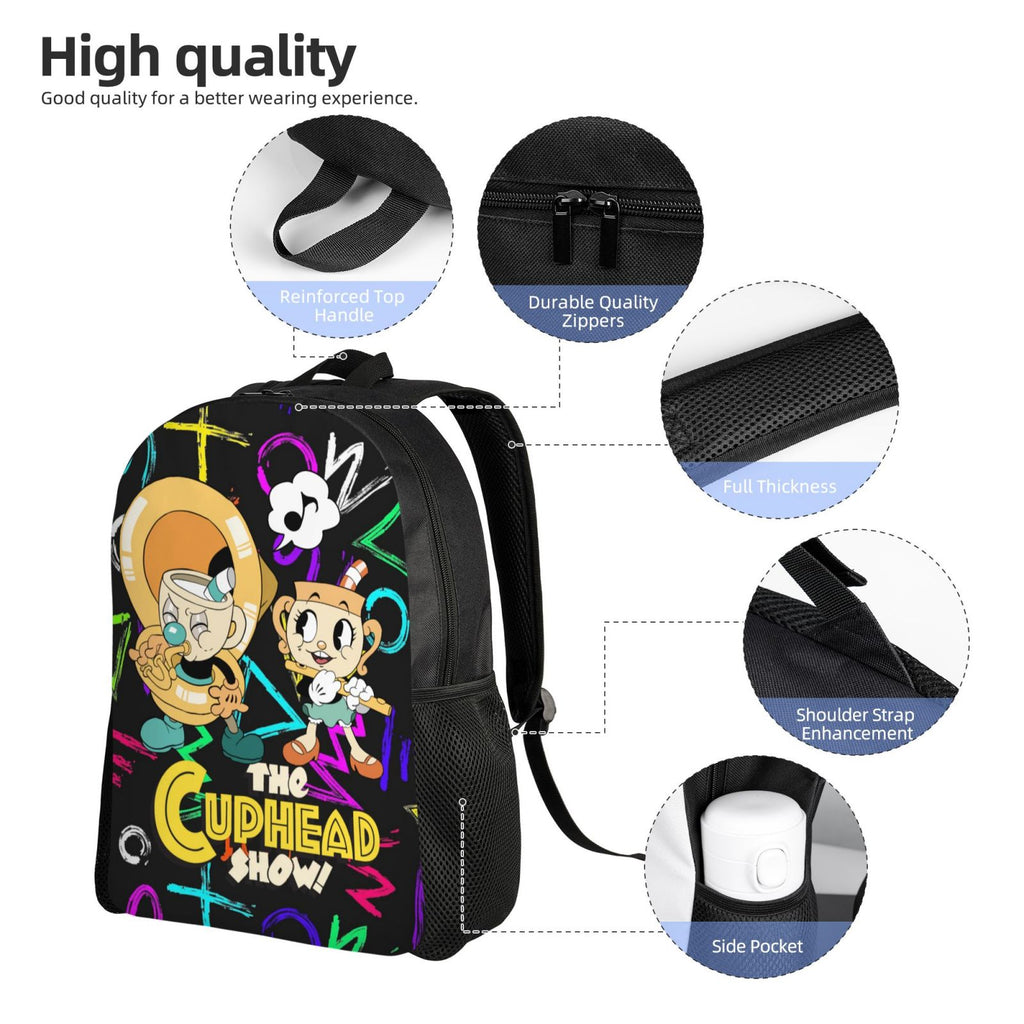 Cuphead Backpack Lightweight Daypack Rucksack O637439