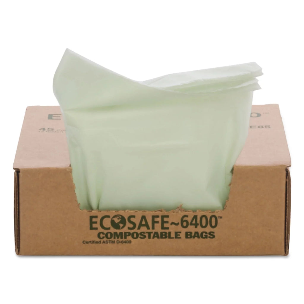 Compostable Trash Bags 13 gal 45/Box Green B174