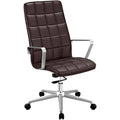 Brown Faux Leather Highback Office Chair H285356
