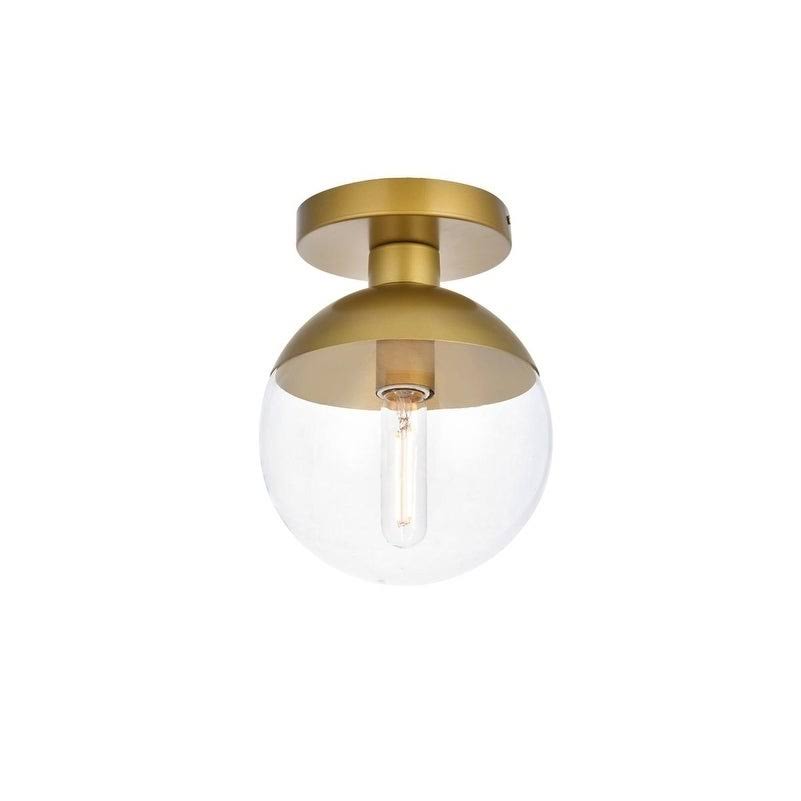 Clear Glass 1-Light Flush Mount Chrome L54573