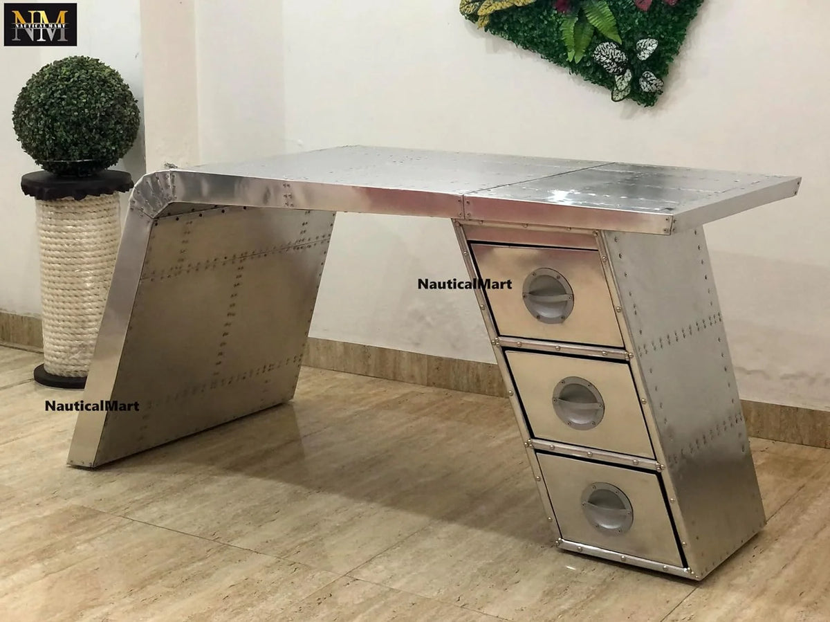 Aluminium Desk with Three Drawer 60 Inches O909