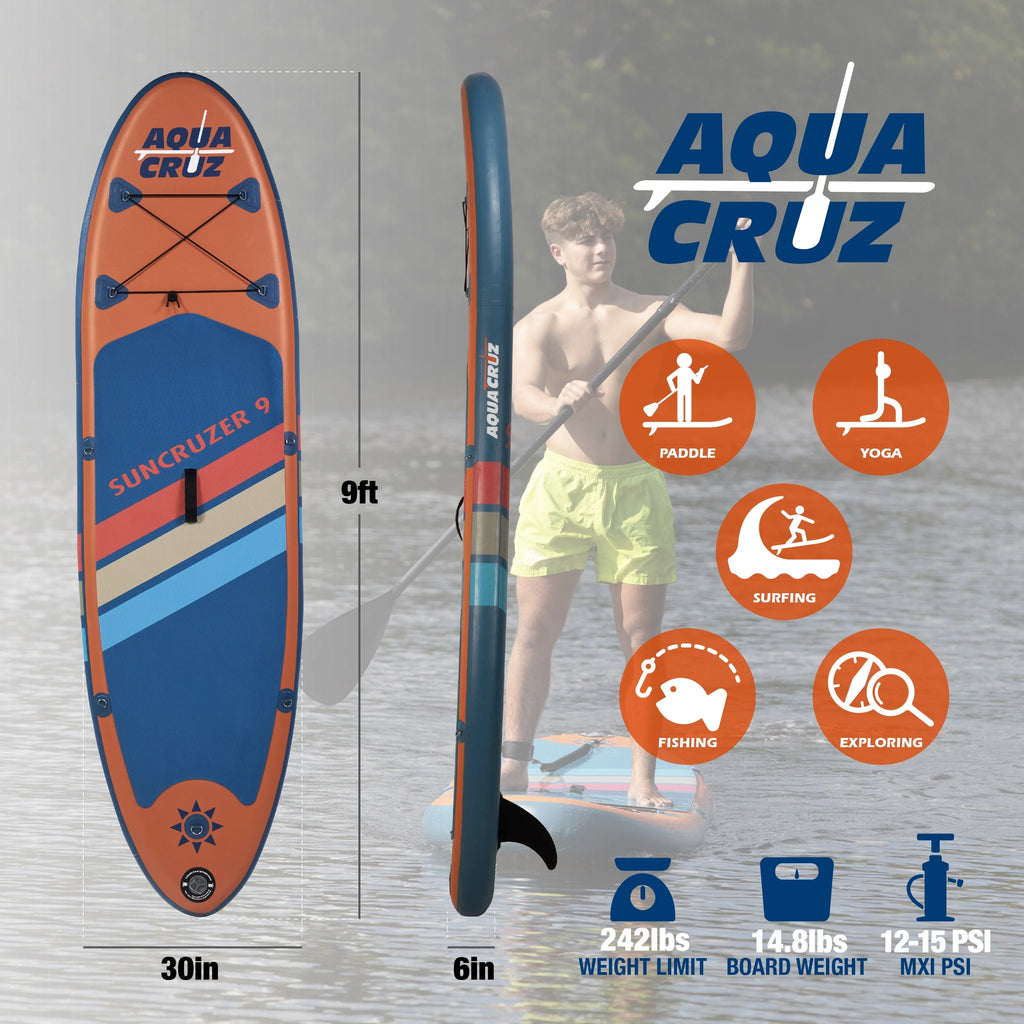 9 ft. Inflatable Stand Up Paddle Board Set with Accessories O61211