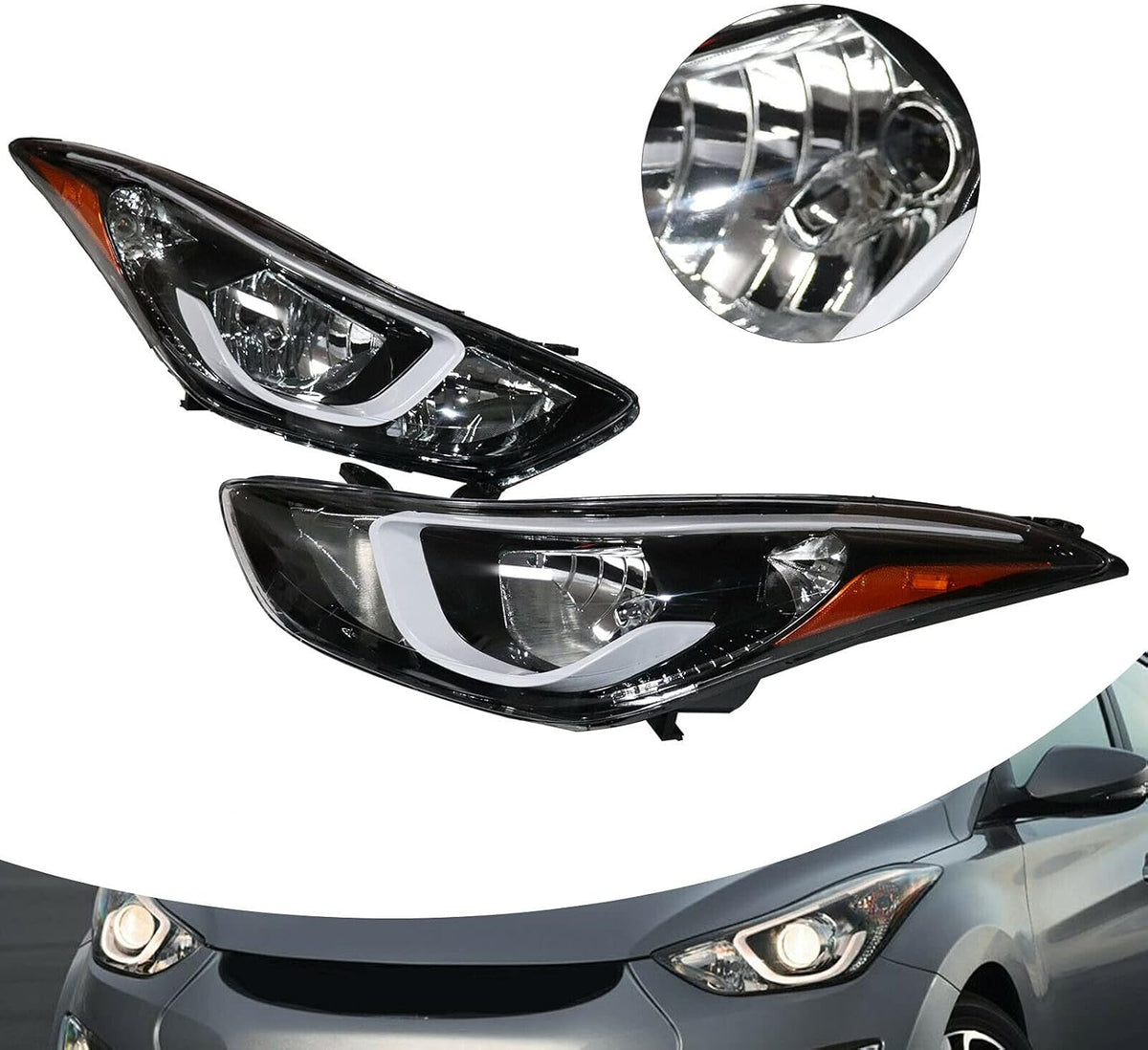 Halogen Headlights Pack of 2 Z623