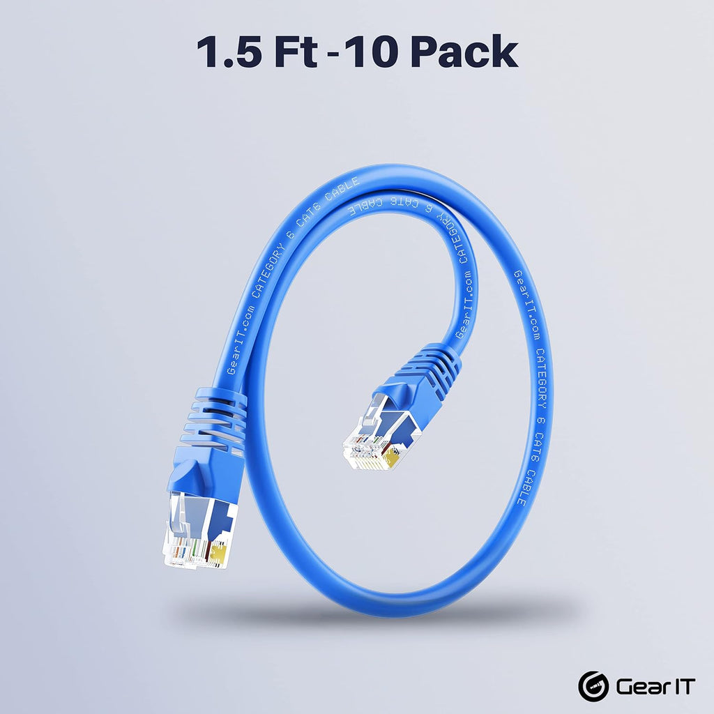 Cat 6 Ethernet Cable 5 ft 24-Pack Blue Z465