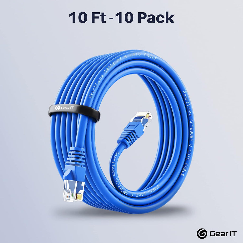 Cat 6 Ethernet Cable 5 ft 24-Pack Blue Z465