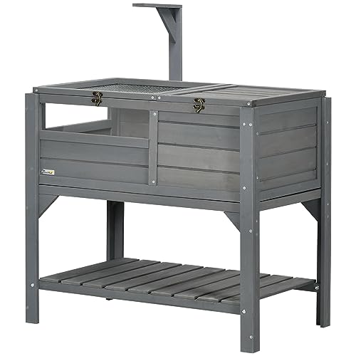 Gray Tortoise Enclosure with Shelf Storage C11063