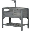 Gray Tortoise Enclosure with Shelf Storage C11063