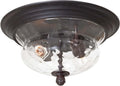 Bronze Cast Aluminum Flush Mount Ceiling Light T66359