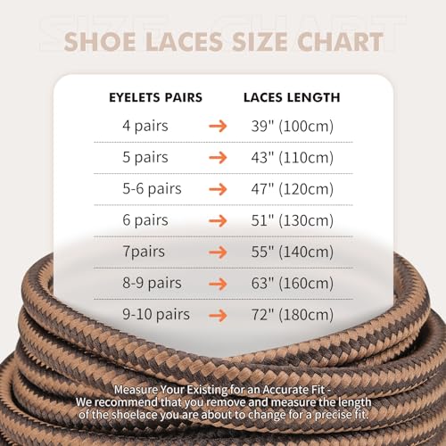 Round Shoelaces 2 Pairs Heavy Duty Work Boots X968493