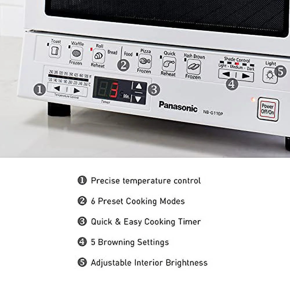 White 4-Slice Toaster Oven with 9-Inch Baking Tray B202