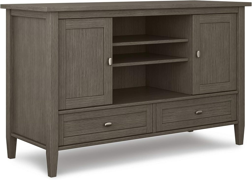 47 inch Wide Rustic Natural Aged Brown Solid Wood TV Media Stand S42619