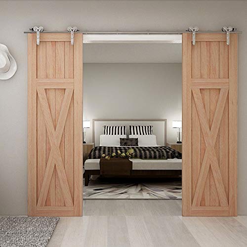 5FT Sliding Barn Door Hardware Kit, Top Mount Stainless Steel H14316