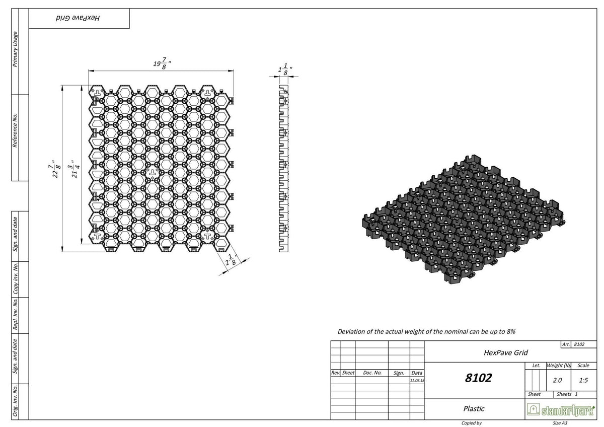 HEXpave Grid Permeable Paver System H1149
