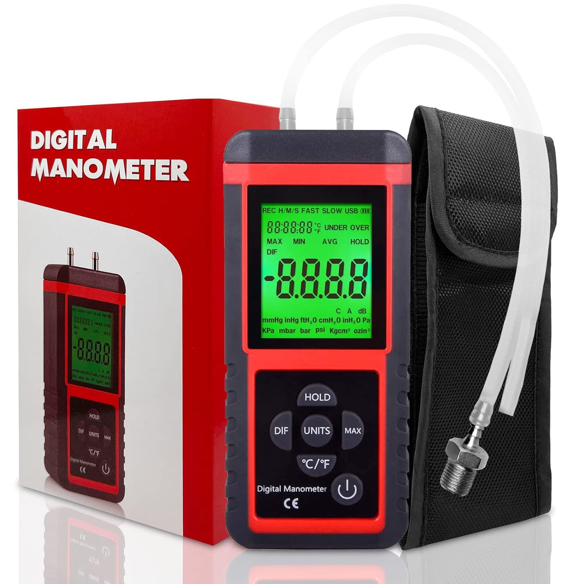 Digital Air Pressure Meter Differential Pressure Gauge R981723