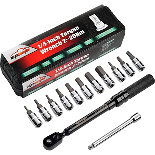 1/4 Inch Drive Click Torque Wrench Set Black B644393