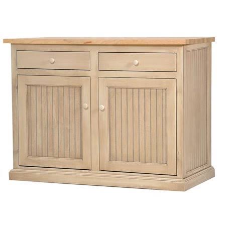 Light Blue Kitchen Island with Oak Top A9395