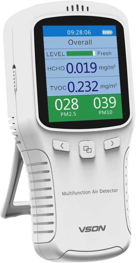 Indoor Air Quality Meter with Temperature and Humidity Sensor White A10646