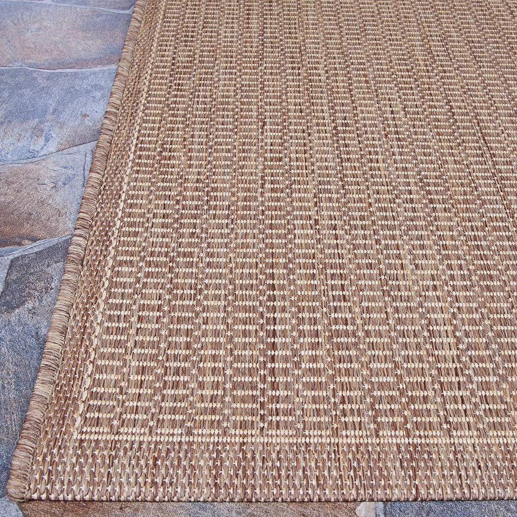 Cocoa Brown-Natural 7'6" Indoor/Outdoor Area Rug X133228