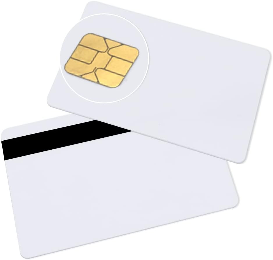 Java Cards Smart Chip Cards with 2 Track 8.4mm Black HICO Magnetic Stripe V626