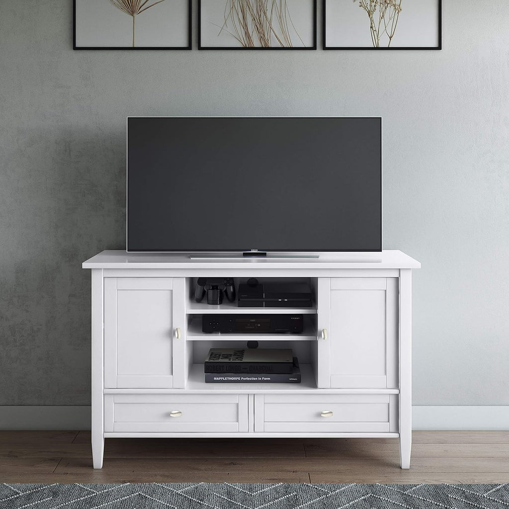47 inch Wide Rustic Natural Aged Brown Solid Wood TV Media Stand S42619