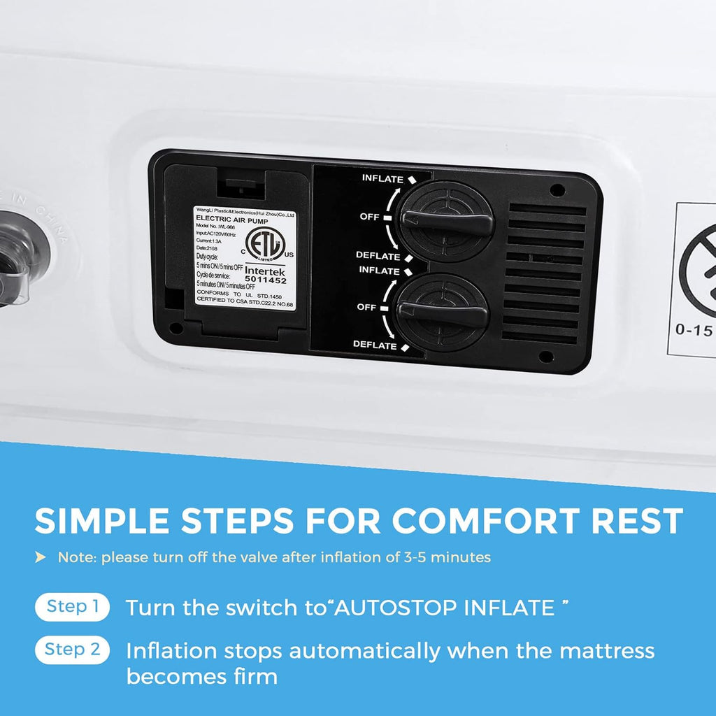 Queen Inflatable Air Mattress with Built-in Pump U1214