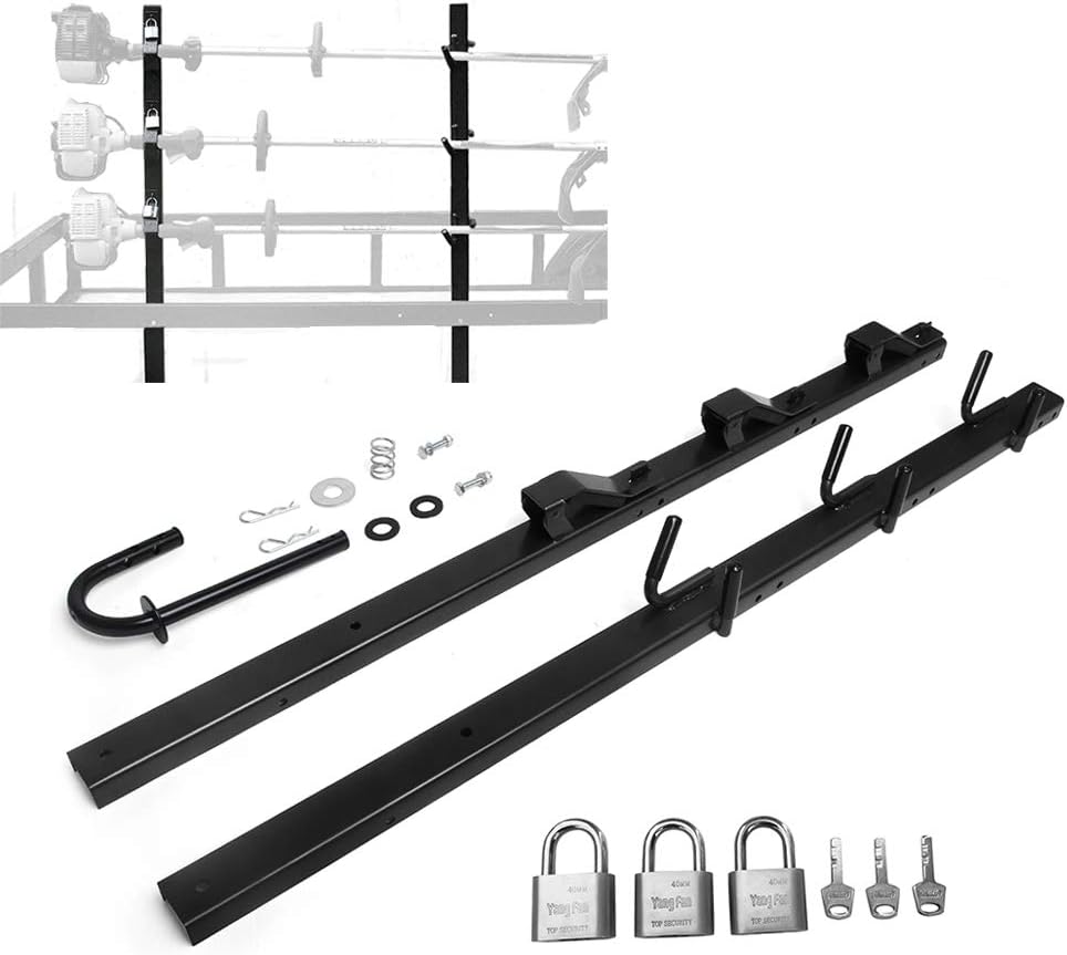 3 Place Trimmer Landscape Truck and Trailer Enclosed Rack with Lock H32728