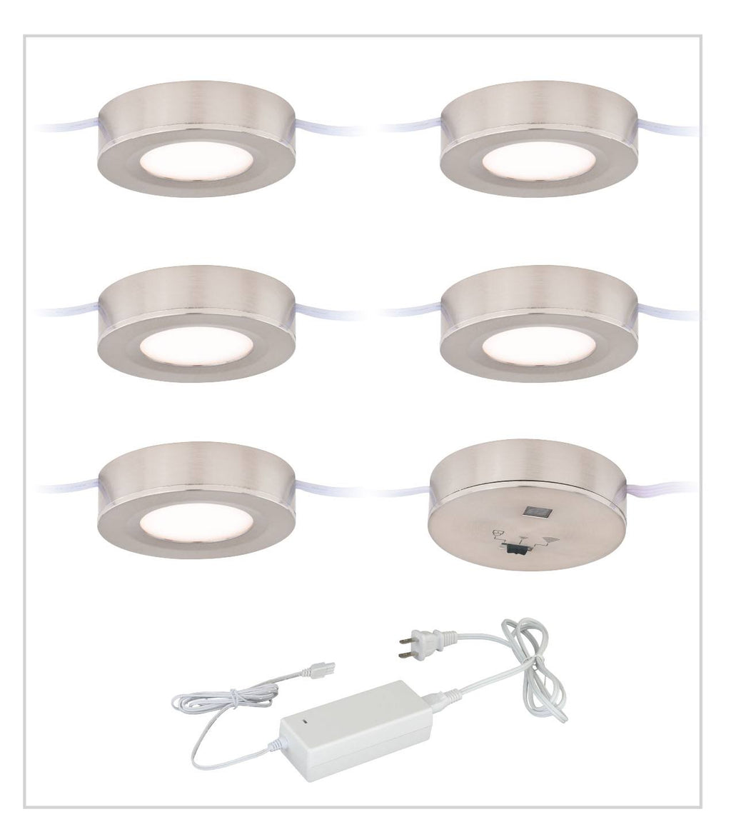 Bronze LED Under Cabinet Puck Light 5-Pack Kit V4172