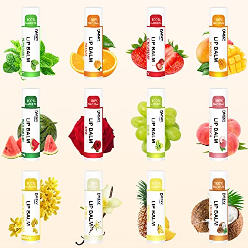 Natural Lip Balm 36 Pack with Vitamin E and Coconut Oil V846