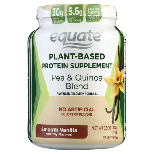 Plant-Based Protein Supplement, 2 lbs, Smooth Vanilla Q3582