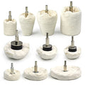 Flannelette Polishing Wheels Mixed Polish Head Kit with 1/4'' Shaft W4967