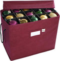 Christmas Ornament Storage Box with Adjustable Dividers, 4 Removable Trays H29066
