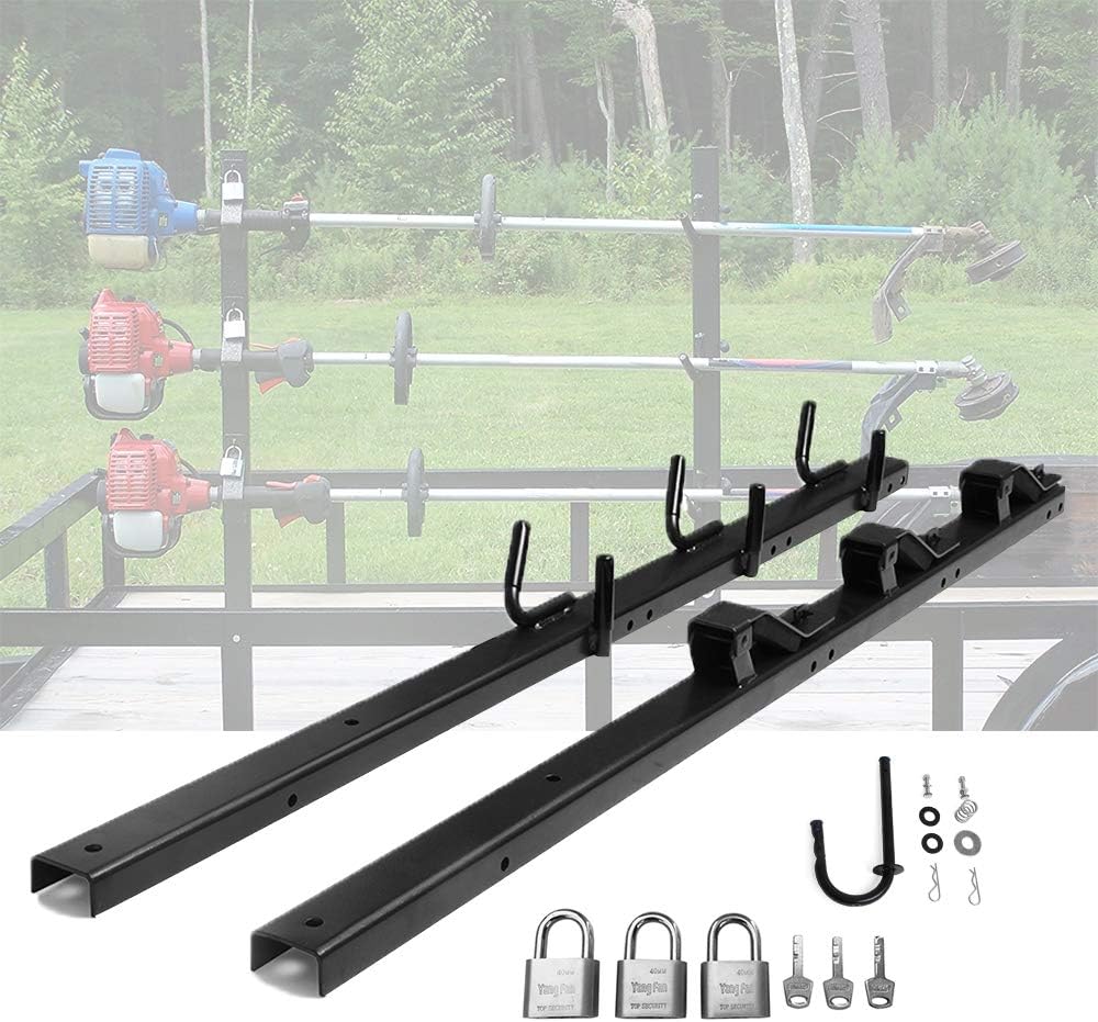 3 Place Trimmer Landscape Truck and Trailer Enclosed Rack with Lock H32728