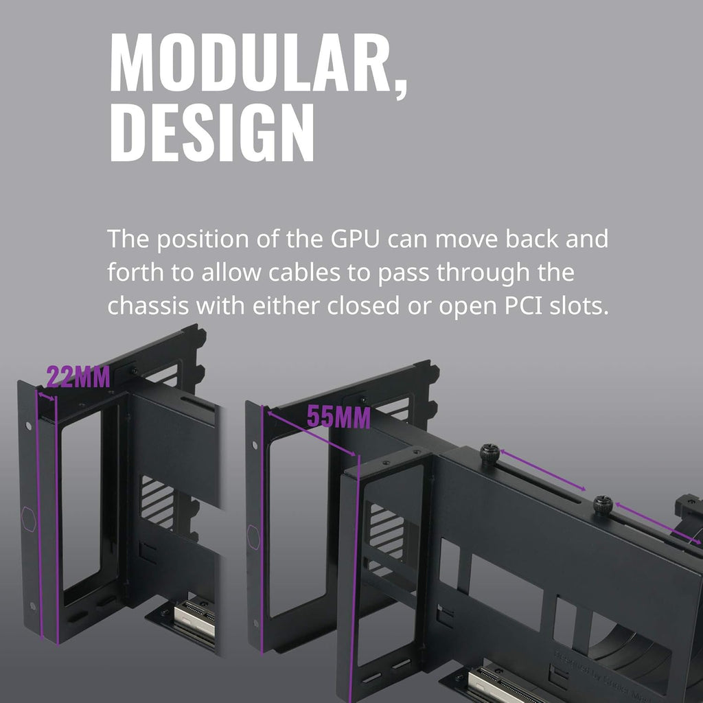 Vertical Graphics Card Holder Kit with Riser Cable I74042