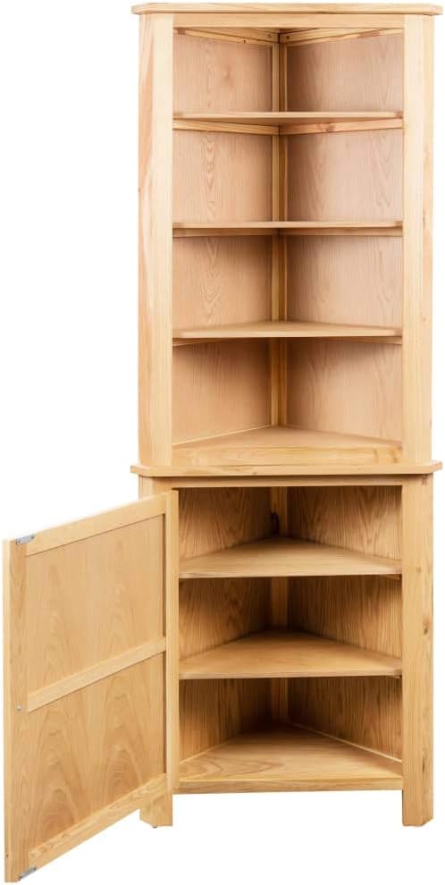 Solid Oak Wood Corner Cabinet H7650