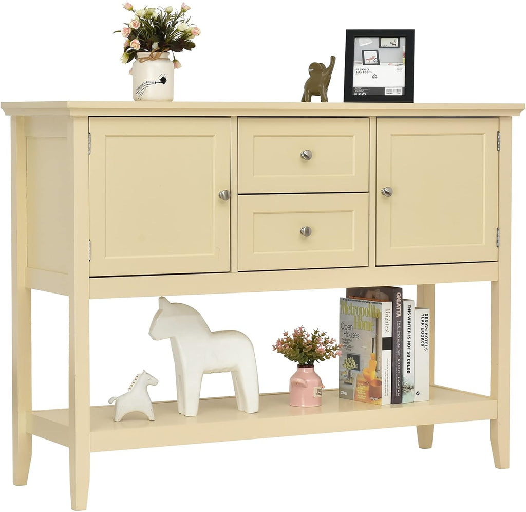 Grey Buffet Cabinet with Storage Y3602