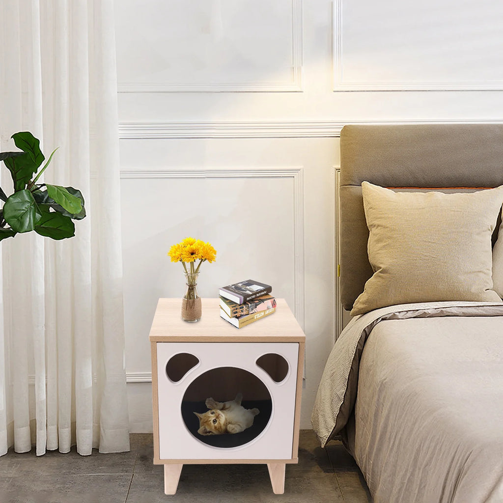 Cat House Nightstand with Hole E9836