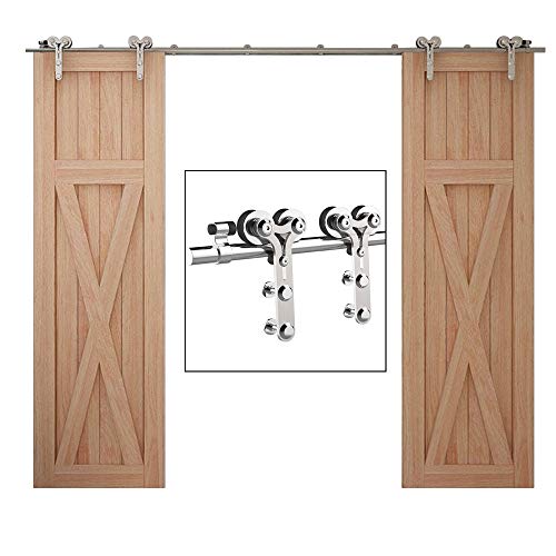 5FT Sliding Barn Door Hardware Kit, Top Mount Stainless Steel H14316