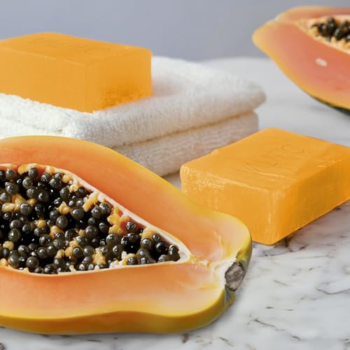 Papaya and Turmeric Kojic Acid Soap Bar, 2 Pack Q444