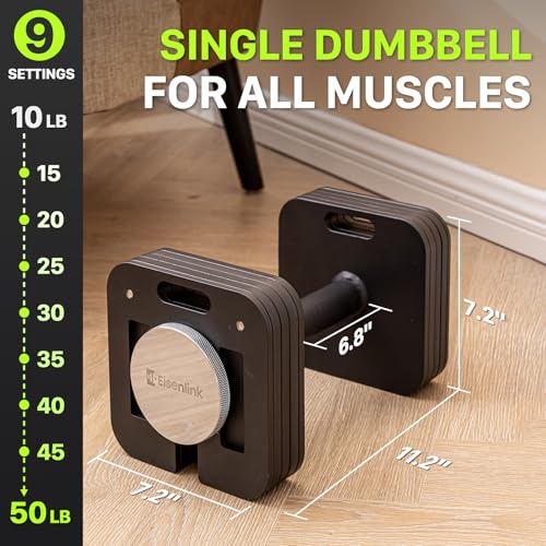 Adjustable Dumbbell Set, 50/80lb, 5lb Increments B982492