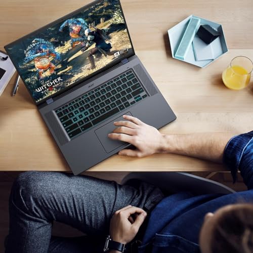 16'' QHD Chromebook with Intel Core i5-1240P, 8GB RAM, 256GB PCIe SSD, RGB Backlit, Titanium Gray R517
