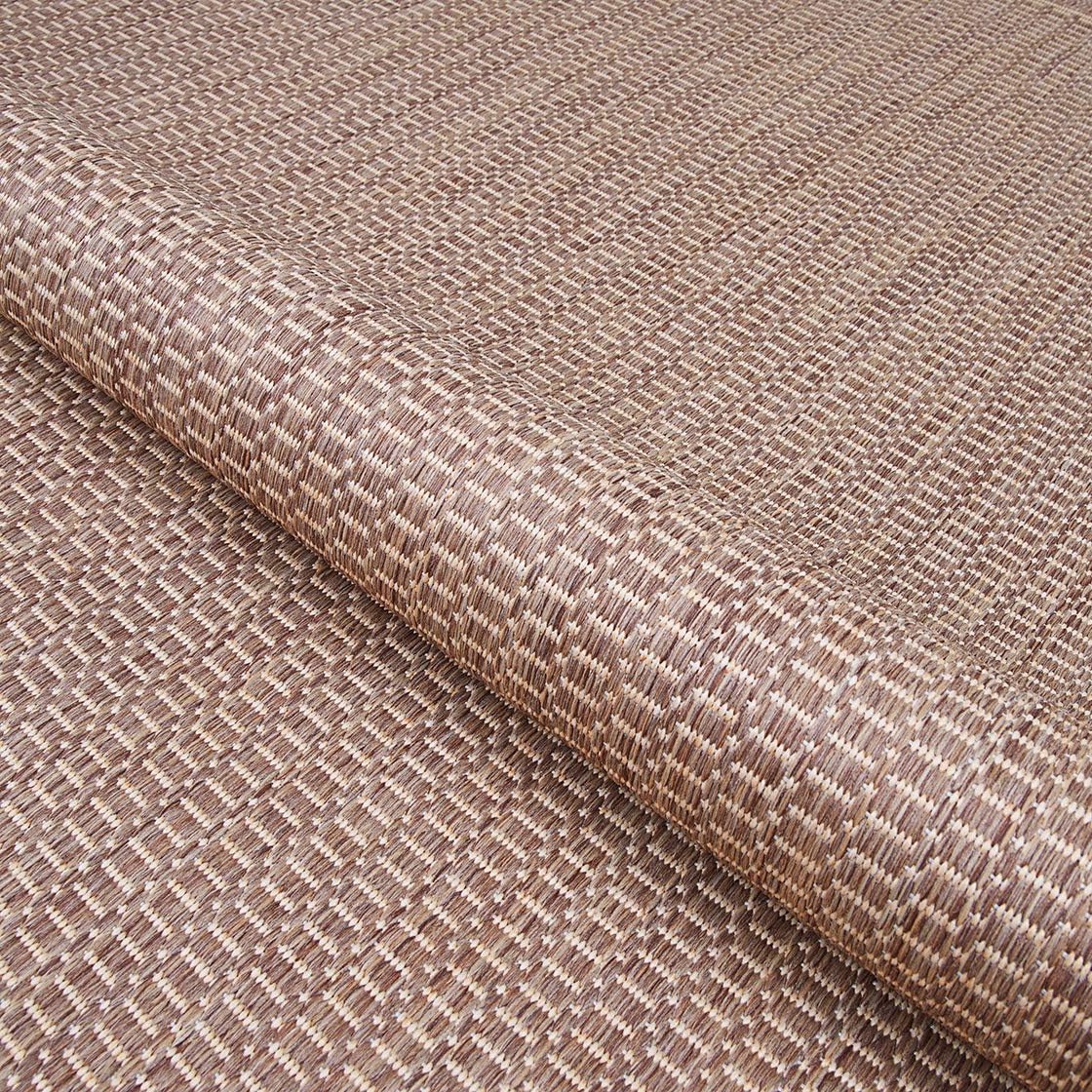 Cocoa Brown-Natural 7'6" Indoor/Outdoor Area Rug X133228