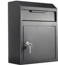 Extra Large Metal Wall Mount Locking Deposit Drop Box Safe (Black) U81350