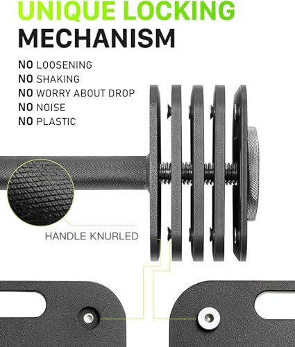 Adjustable Dumbbell Set, 50/80lb, 5lb Increments B982492