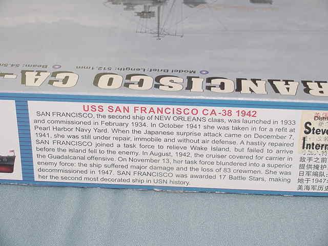 1/350 USS San Francisco CA-38 1942 I2870